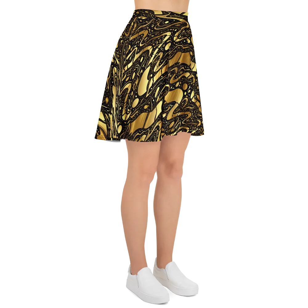 Gilded Vortex on Skater Skirt — Right