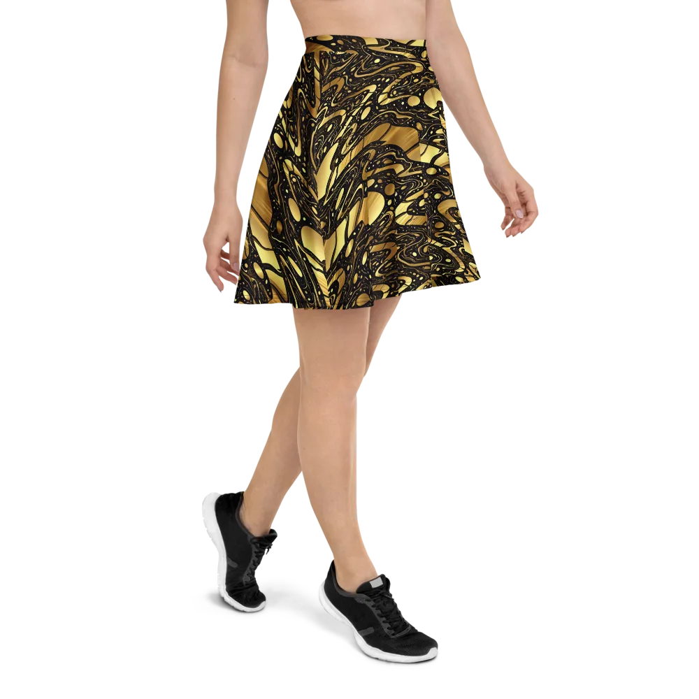 Gilded Vortex on Skater Skirt — Right