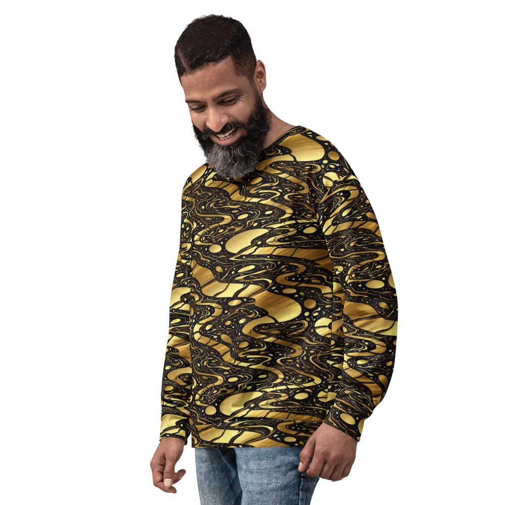 Gilded Vortex on Sweatshirt — Left Front