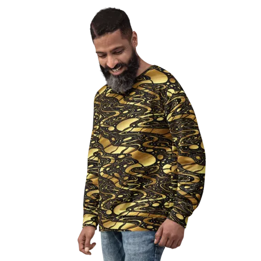 Gilded Vortex on a Sweatshirt