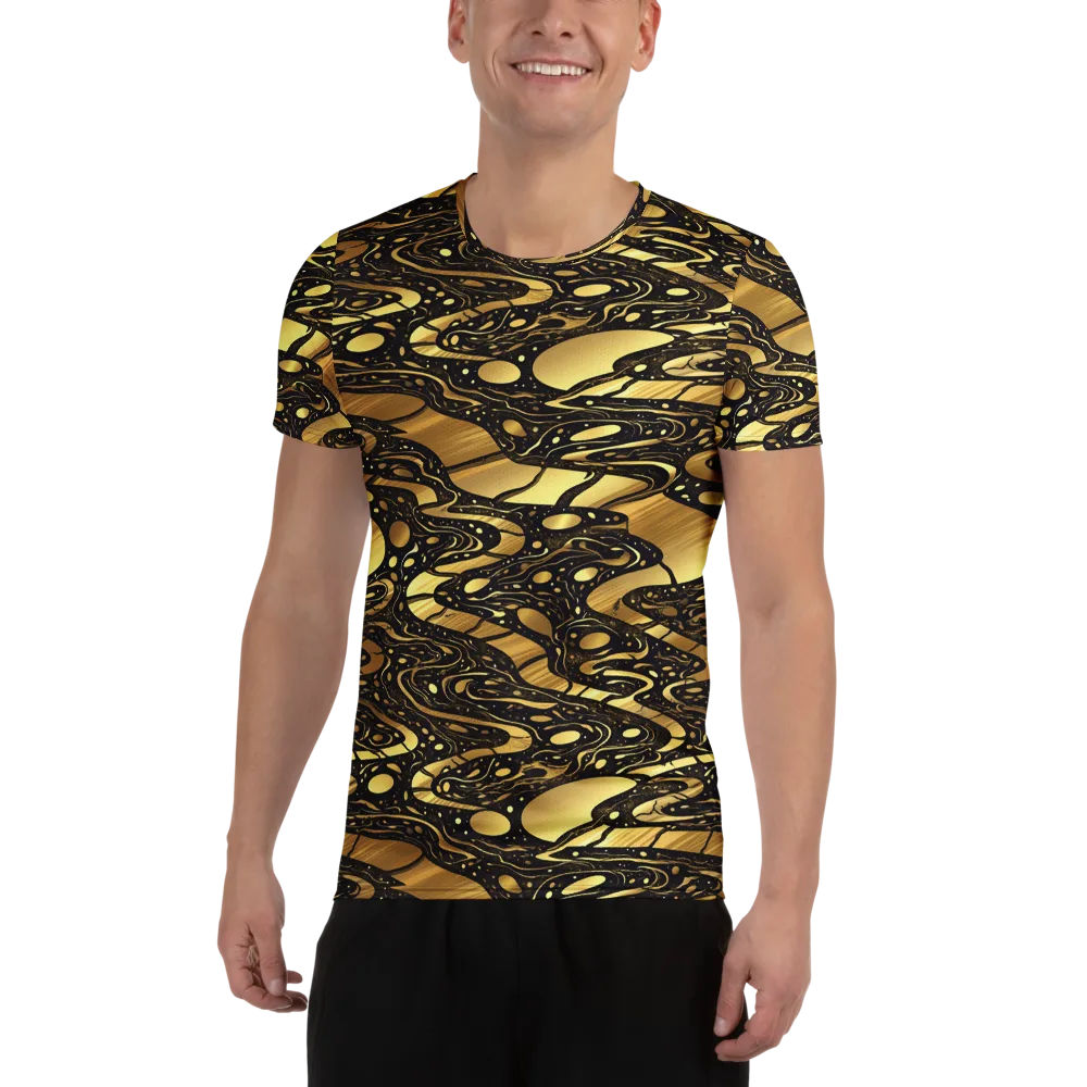 Gilded Vortex on Men's Athletic T-Shirt — Front