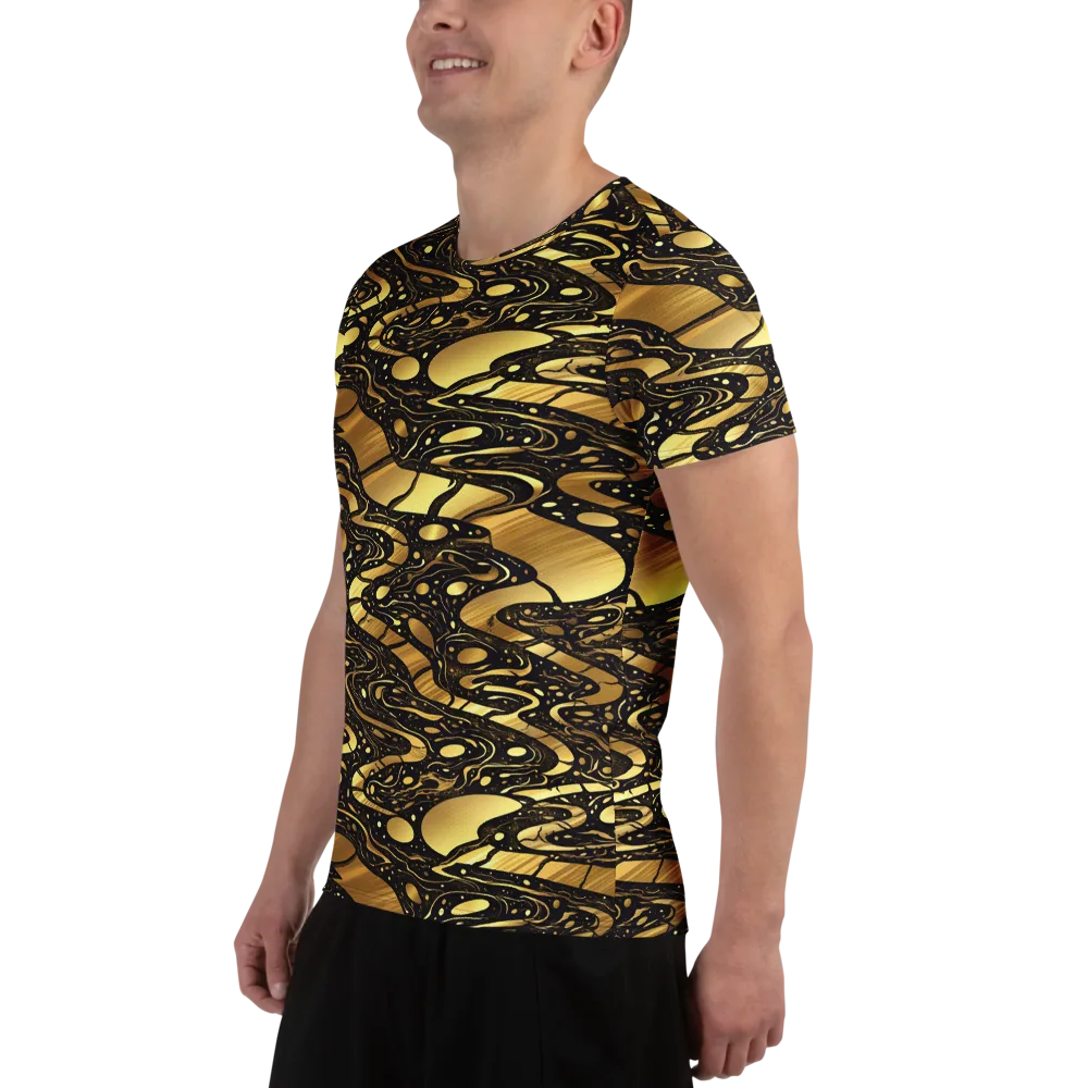 Gilded Vortex on Men's Athletic T-Shirt — Left