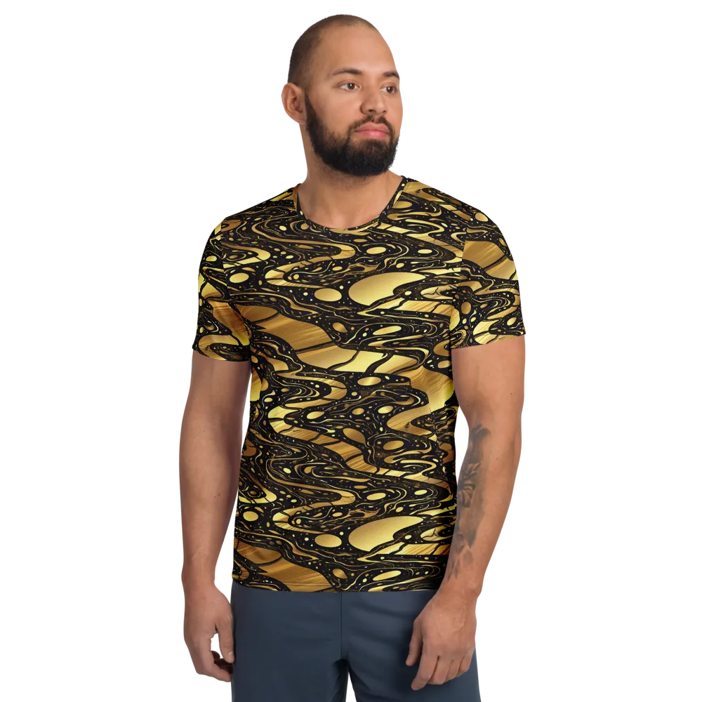 Gilded Vortex on Men's Athletic T-Shirt — Front