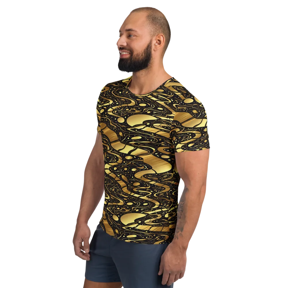 Gilded Vortex on Men's Athletic T-Shirt — Left