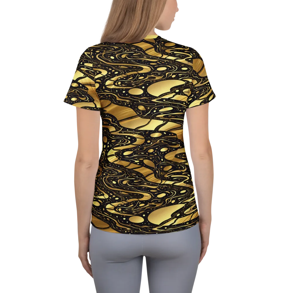 Gilded Vortex on Women's Athletic T-Shirt — Back