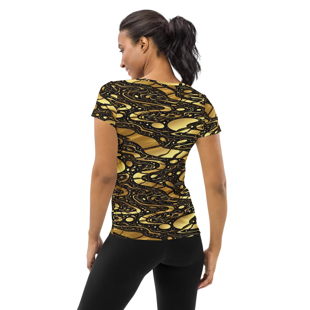 Gilded Vortex on Women's Athletic T-Shirt — Back