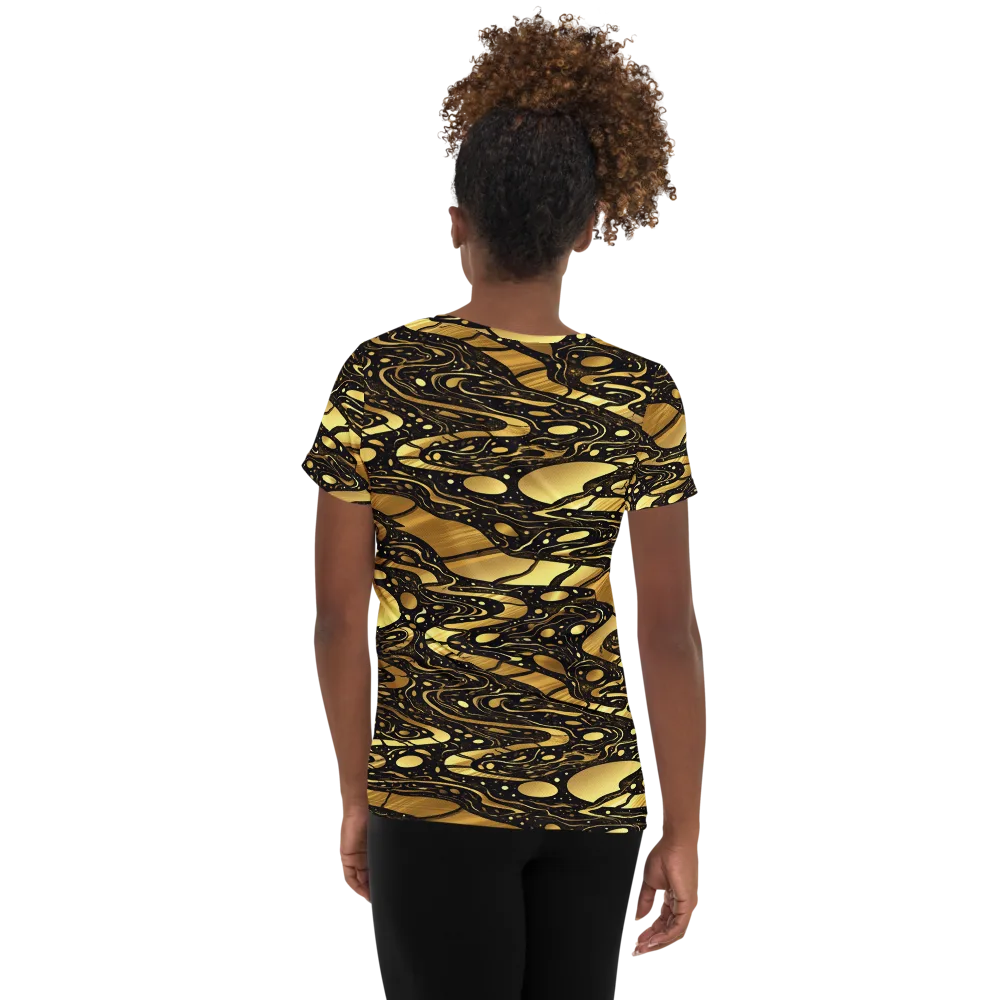 Gilded Vortex on Women's Athletic T-Shirt — Back