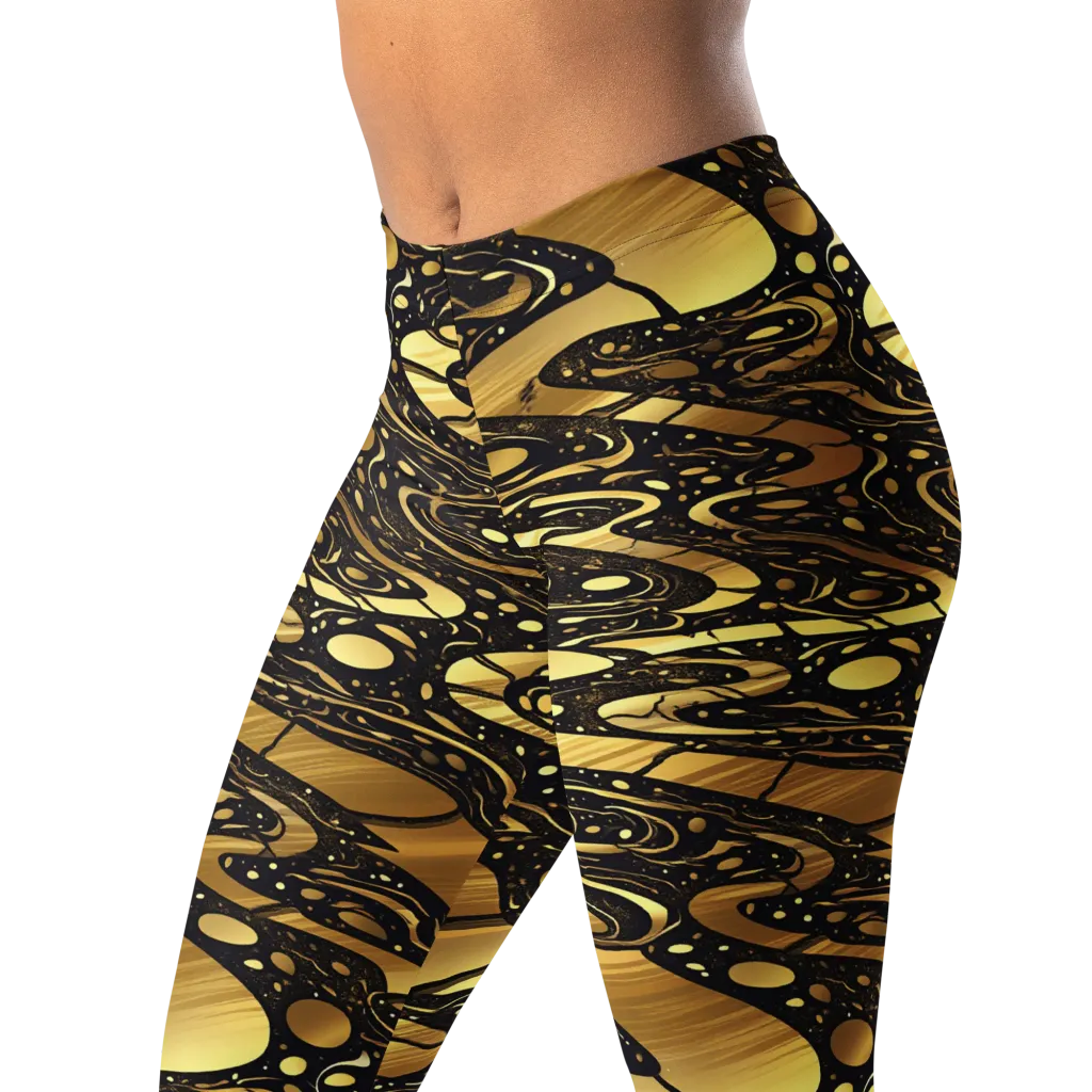 Gilded Vortex on Leggings — Left Front