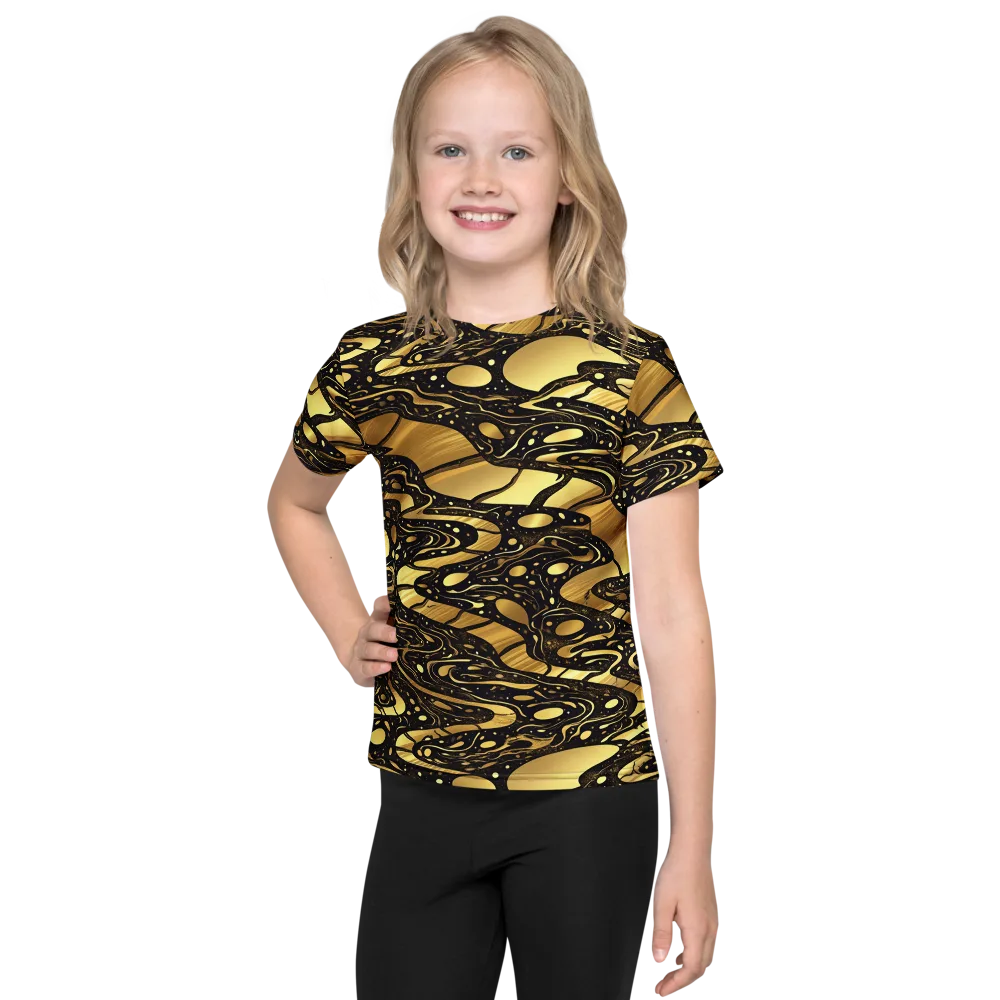 Gilded Vortex on Kids Crew Neck T-Shirt — Front