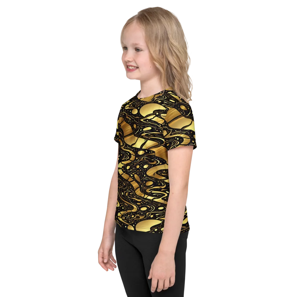 Gilded Vortex on Kids Crew Neck T-Shirt — Left