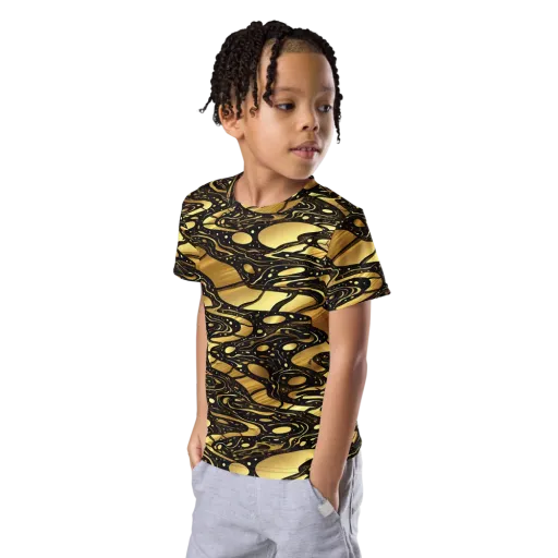 Gilded Vortex on a Kids Crew Neck T-Shirt