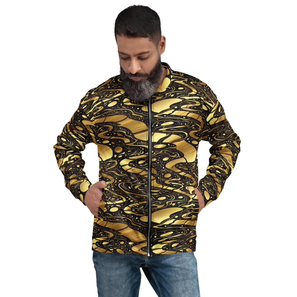 Gilded Vortex on Bomber Jacket — Front