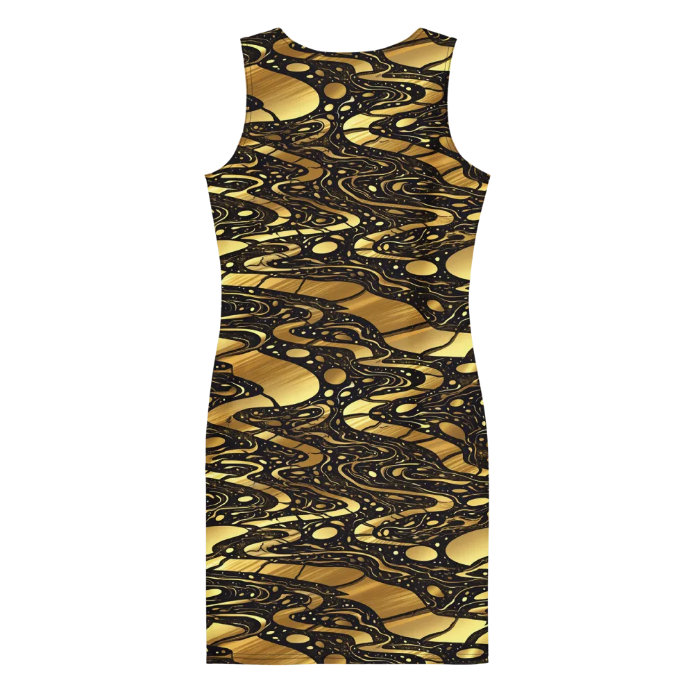 Gilded Vortex on Bodycon Dress — Back