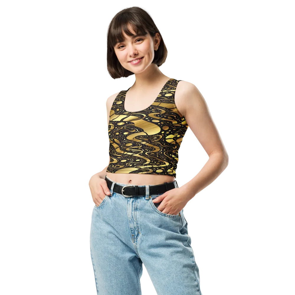 Gilded Vortex on Crop Top — Front