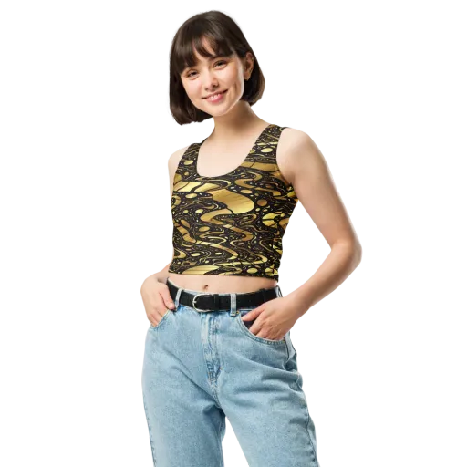 Gilded Vortex on a Crop Top