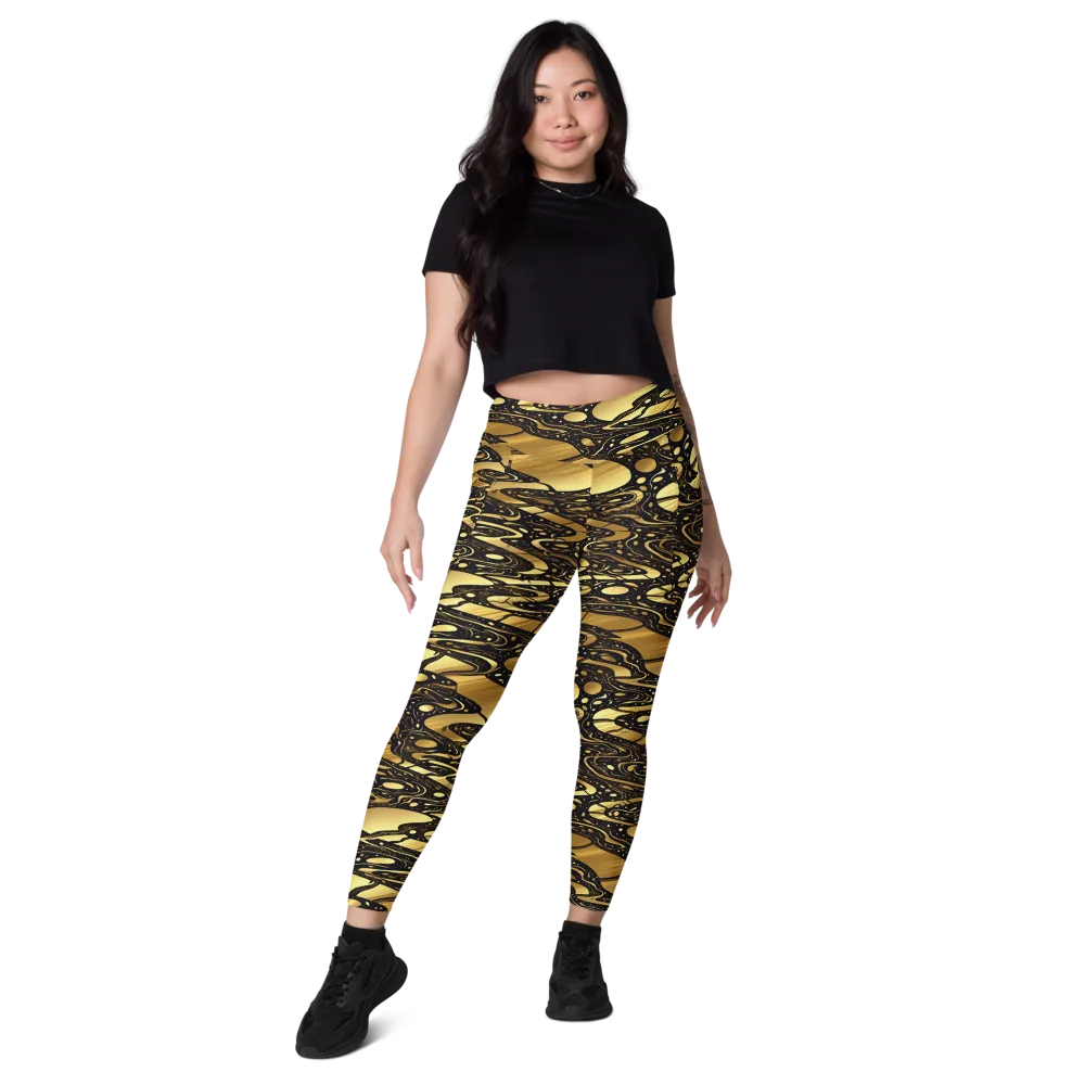 Gilded Vortex on Leggings with Pockets — Front