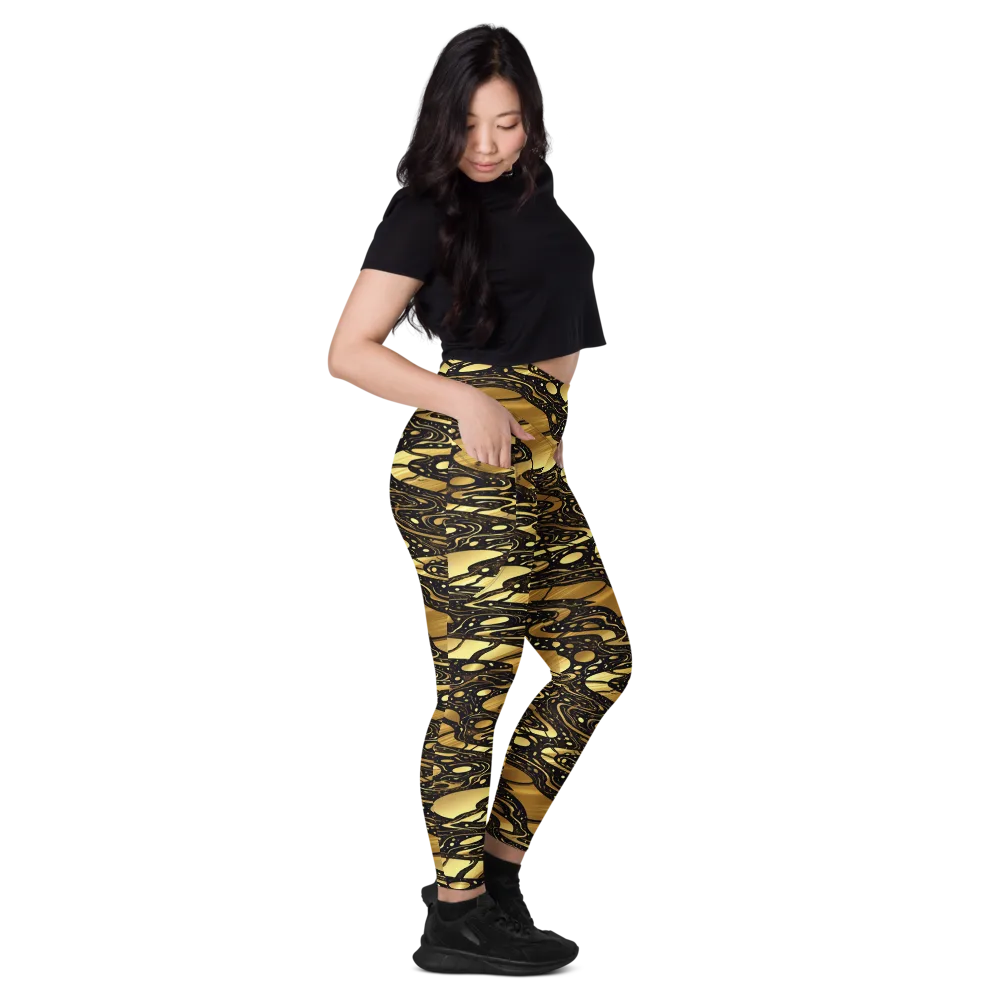Gilded Vortex on Leggings with Pockets — Right