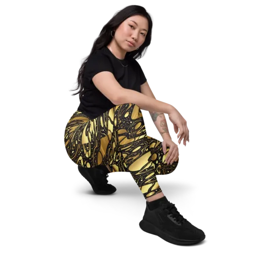 Gilded Vortex on a Leggings with Pockets