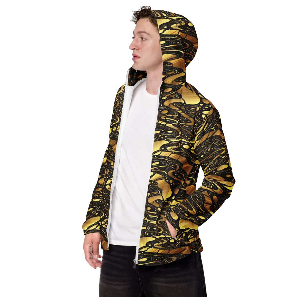 Gilded Vortex on Men's Windbreaker — Left Front
