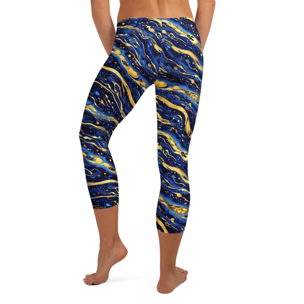 Gilded Tide on Capri Leggings — Back