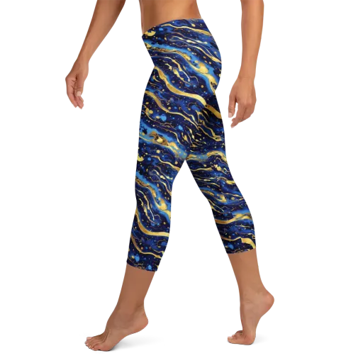 Gilded Tide on a Capri Leggings