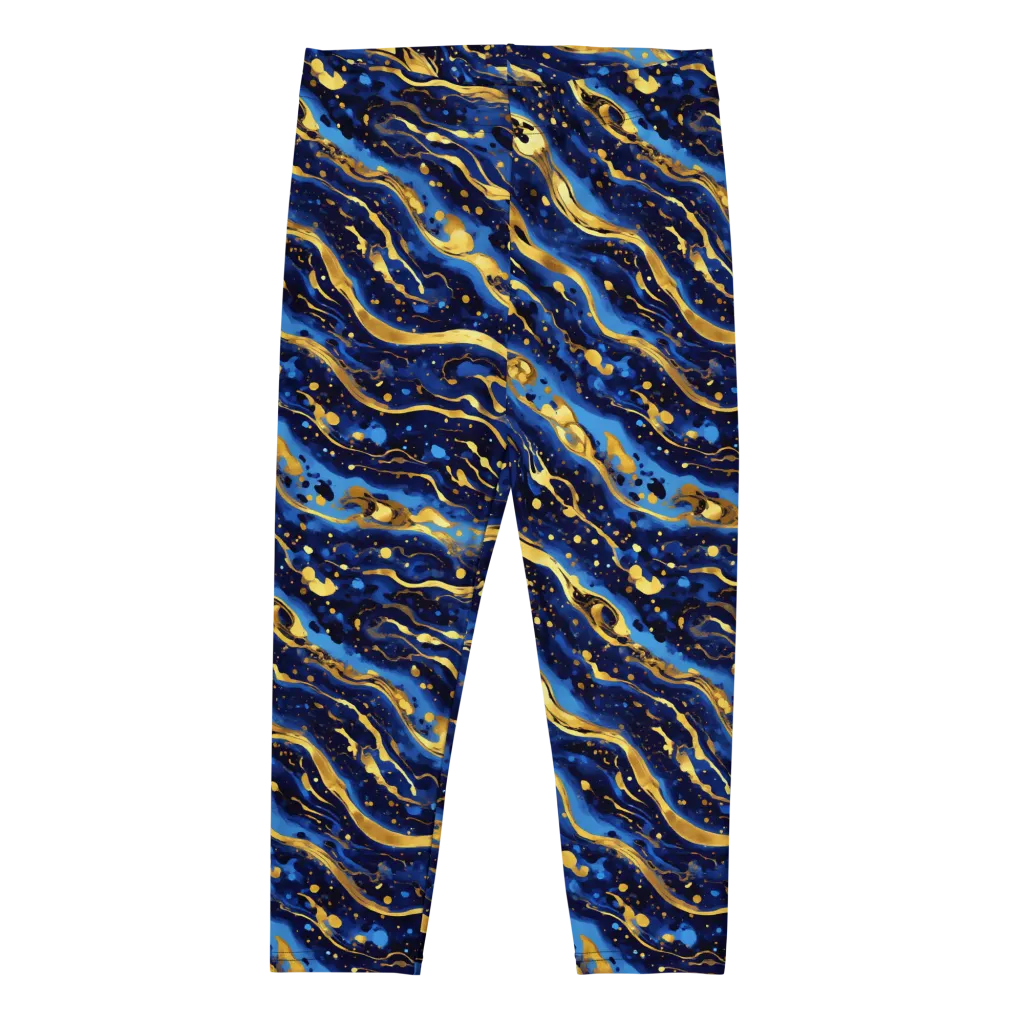 Gilded Tide on Capri Leggings — Front
