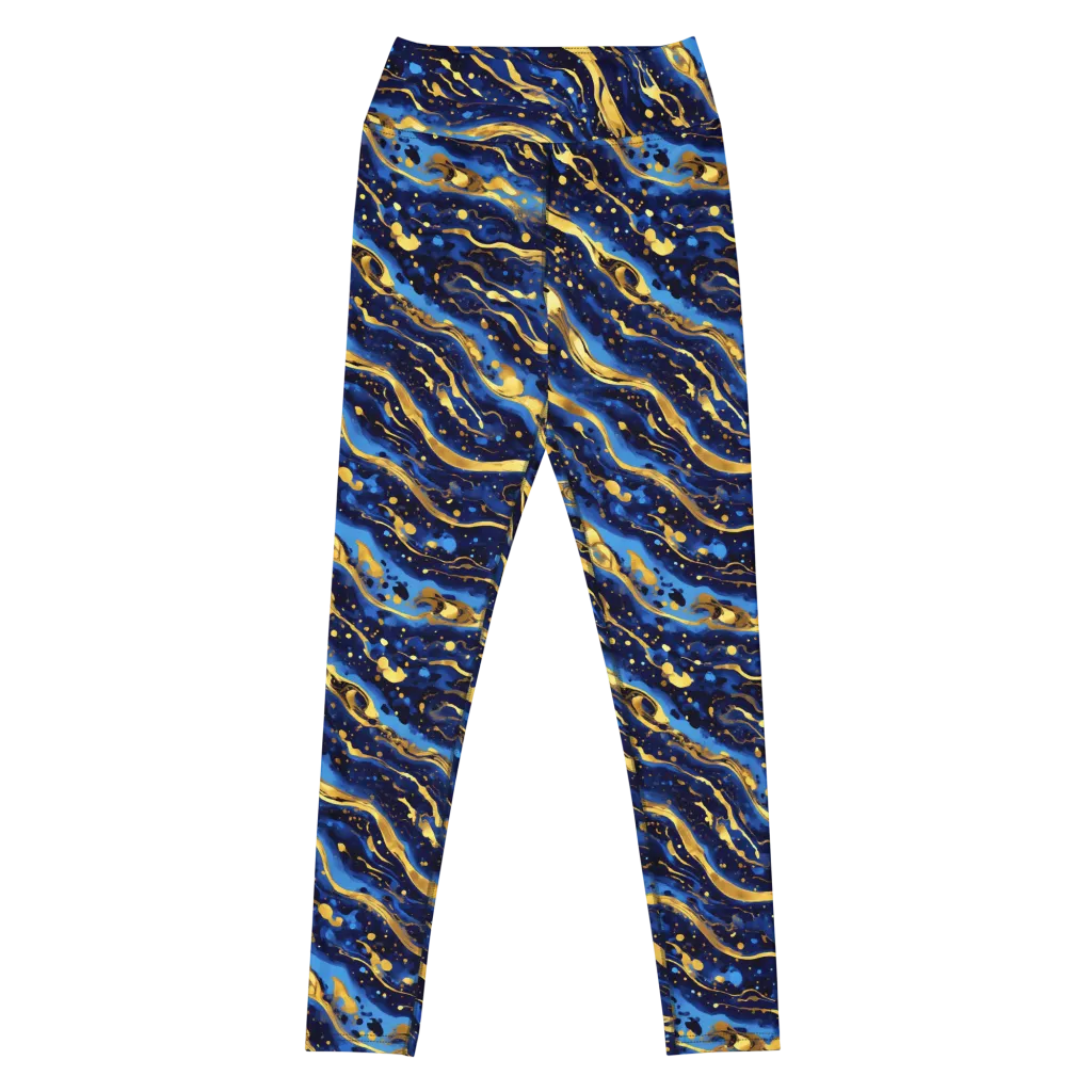 Gilded Tide on Yoga Leggings — Front
