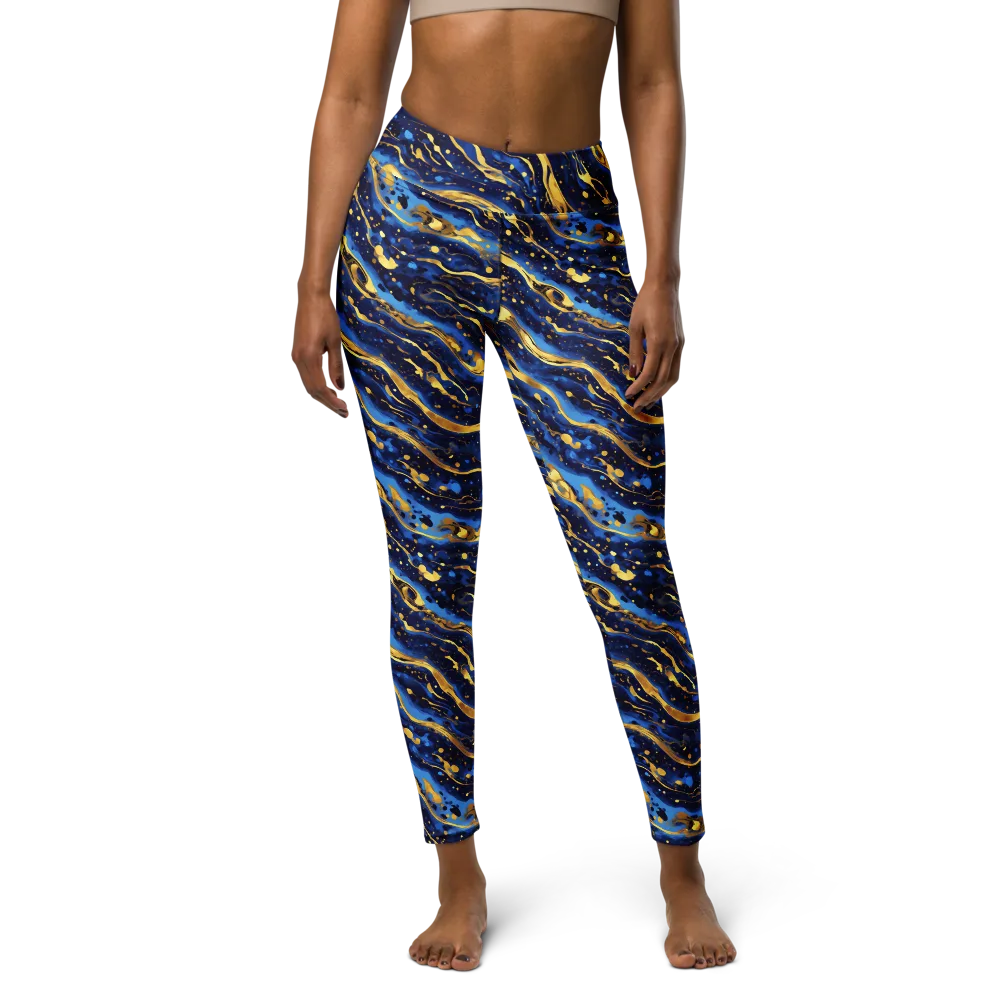 Gilded Tide on Yoga Leggings — Front
