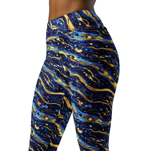 Gilded Tide on a Yoga Leggings