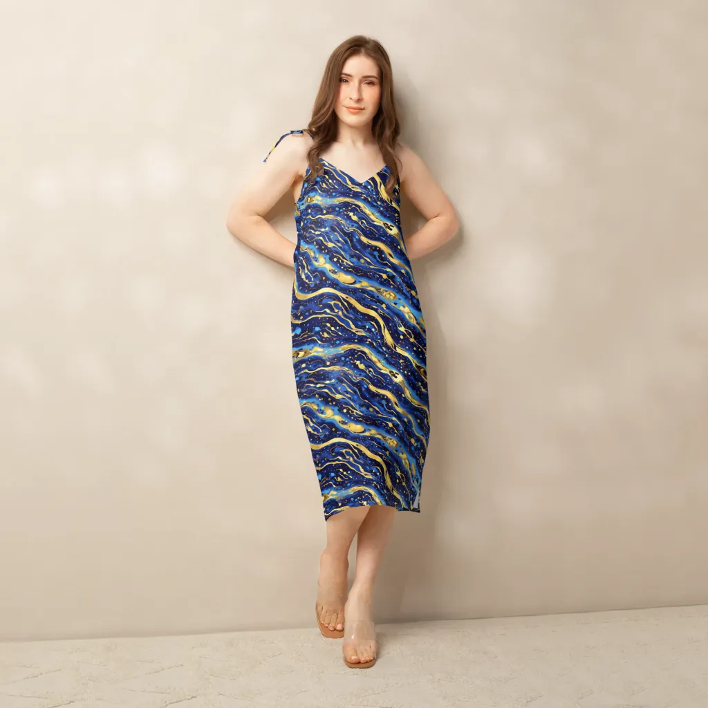 Gilded Tide on Slip Dress — Front