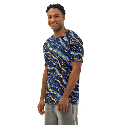 Gilded Tide on a Men's Cotton Crew Neck T-Shirt