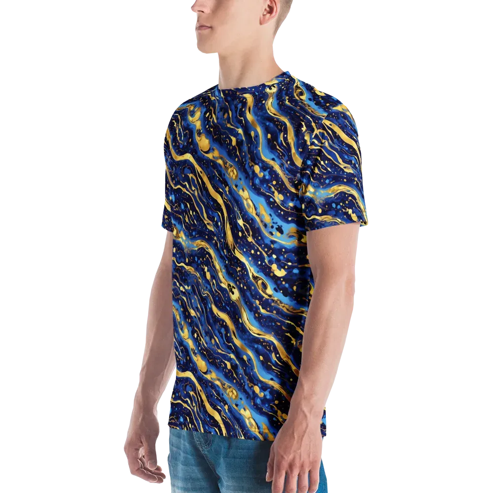 Gilded Tide on Men's Crew Neck T-Shirt — Left