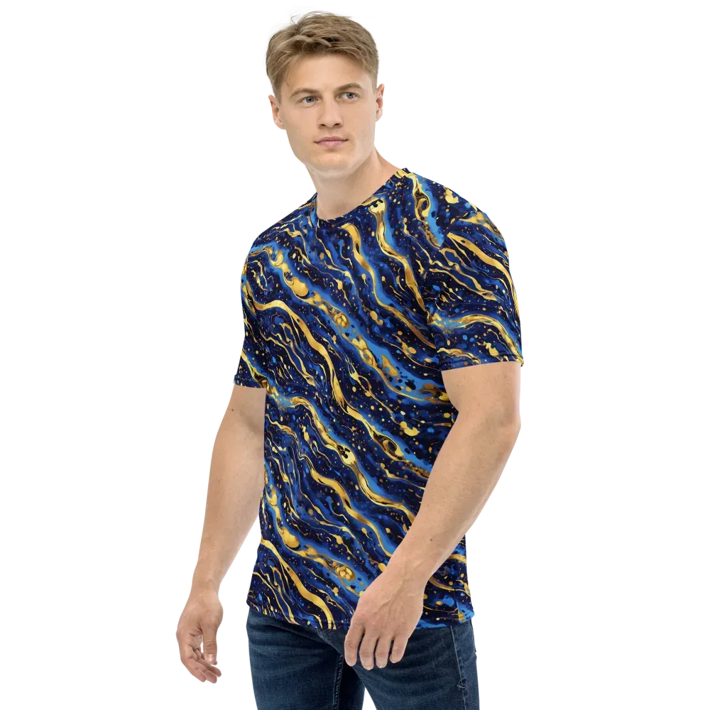 Gilded Tide on Men's Crew Neck T-Shirt — Left