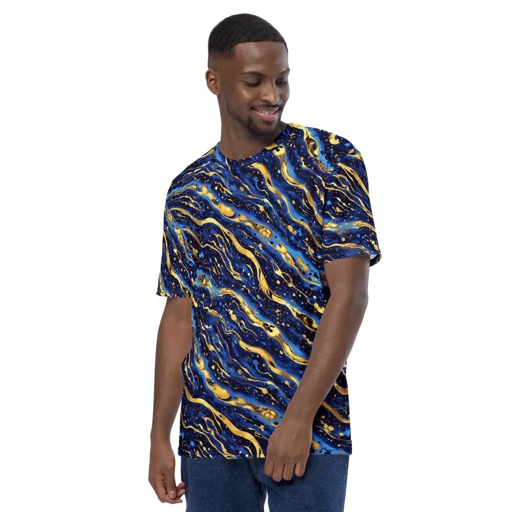 Gilded Tide on Men's Crew Neck T-Shirt — Left