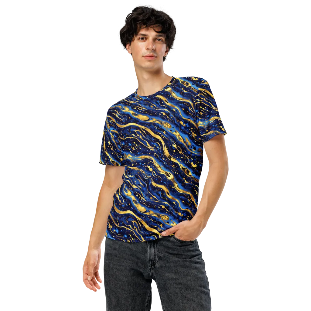 Gilded Tide on Men's Crew Neck T-Shirt — Front
