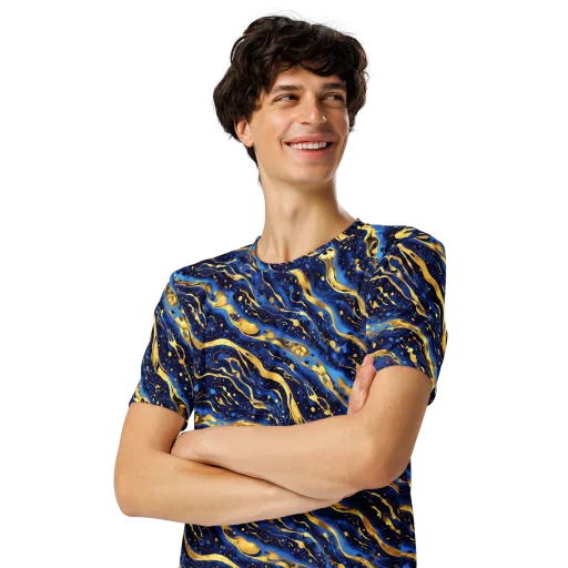 Gilded Tide on a Men's Crew Neck T-Shirt