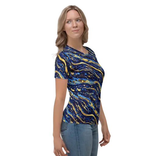 Gilded Tide on a Women's Crew Neck T-Shirt