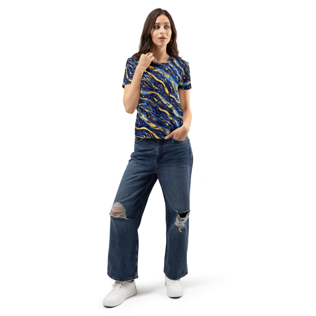 Gilded Tide on Women's Crew Neck T-Shirt — Front