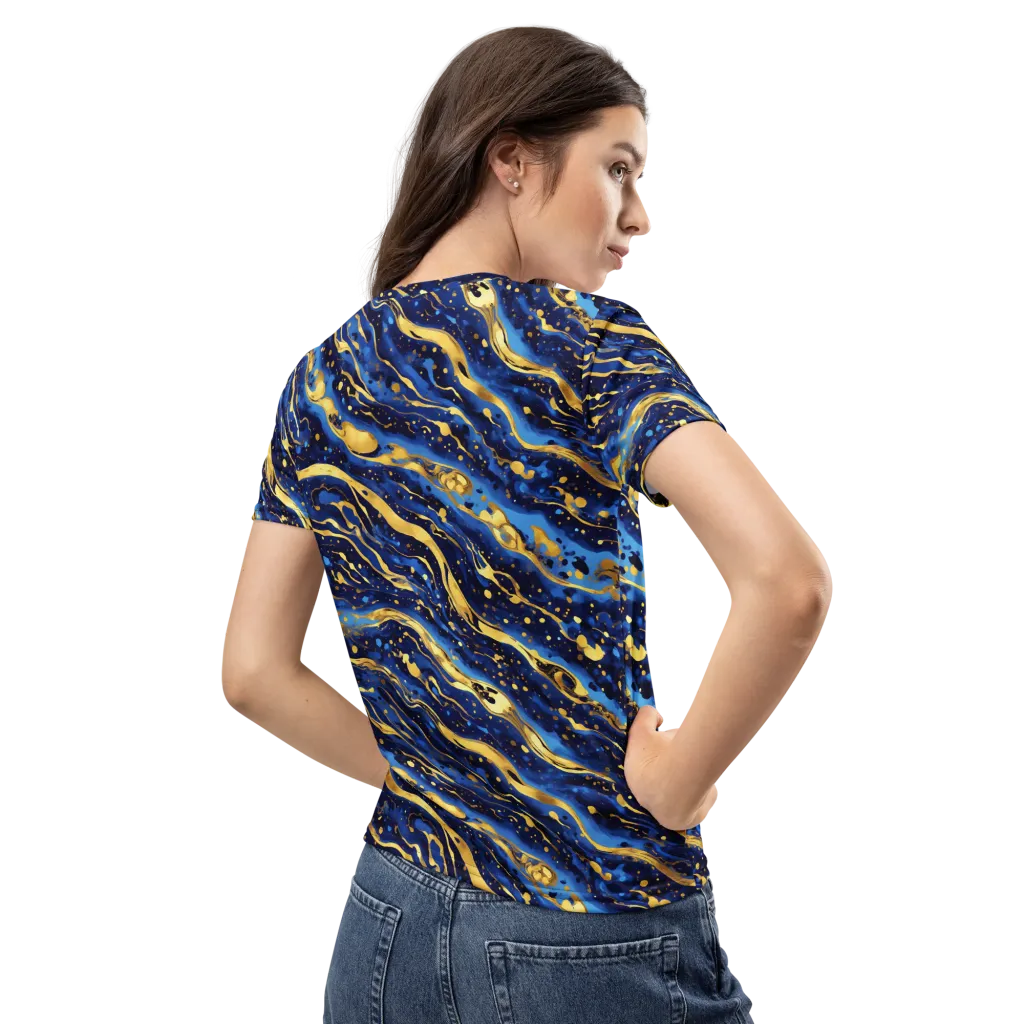 Gilded Tide on Women's Crew Neck T-Shirt — Back