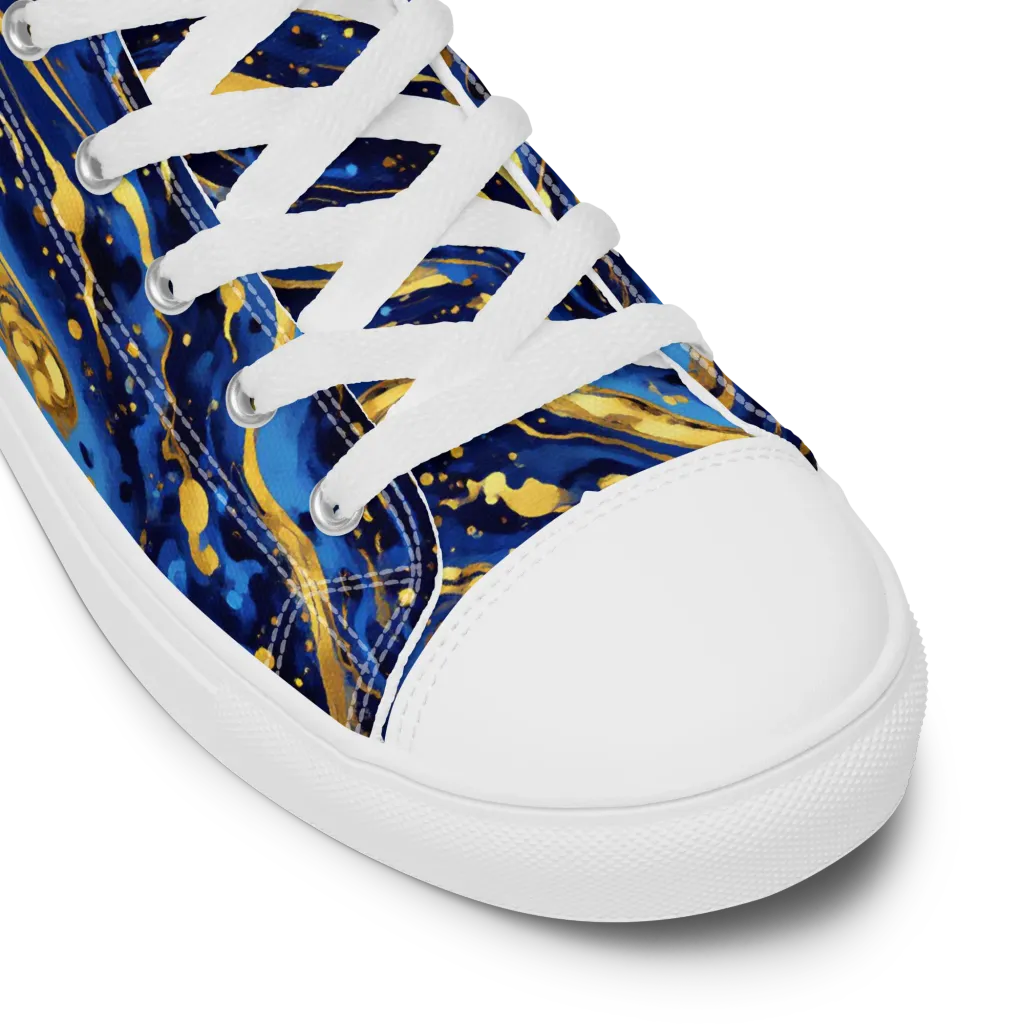 Gilded Tide on Women's High Top Canvas Shoes — Product details