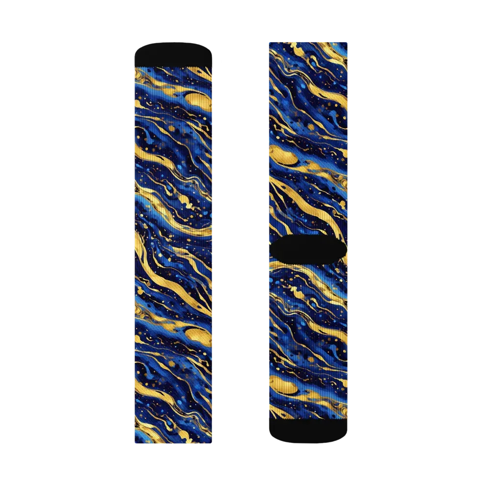 Gilded Tide on Socks — Right Sock