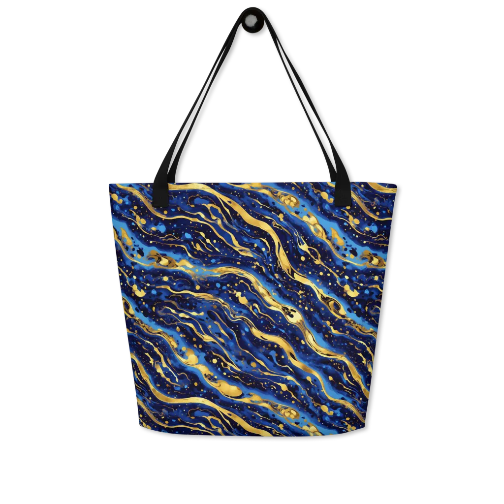 Gilded Tide on Large Tote Bag W/ Pocket — Front