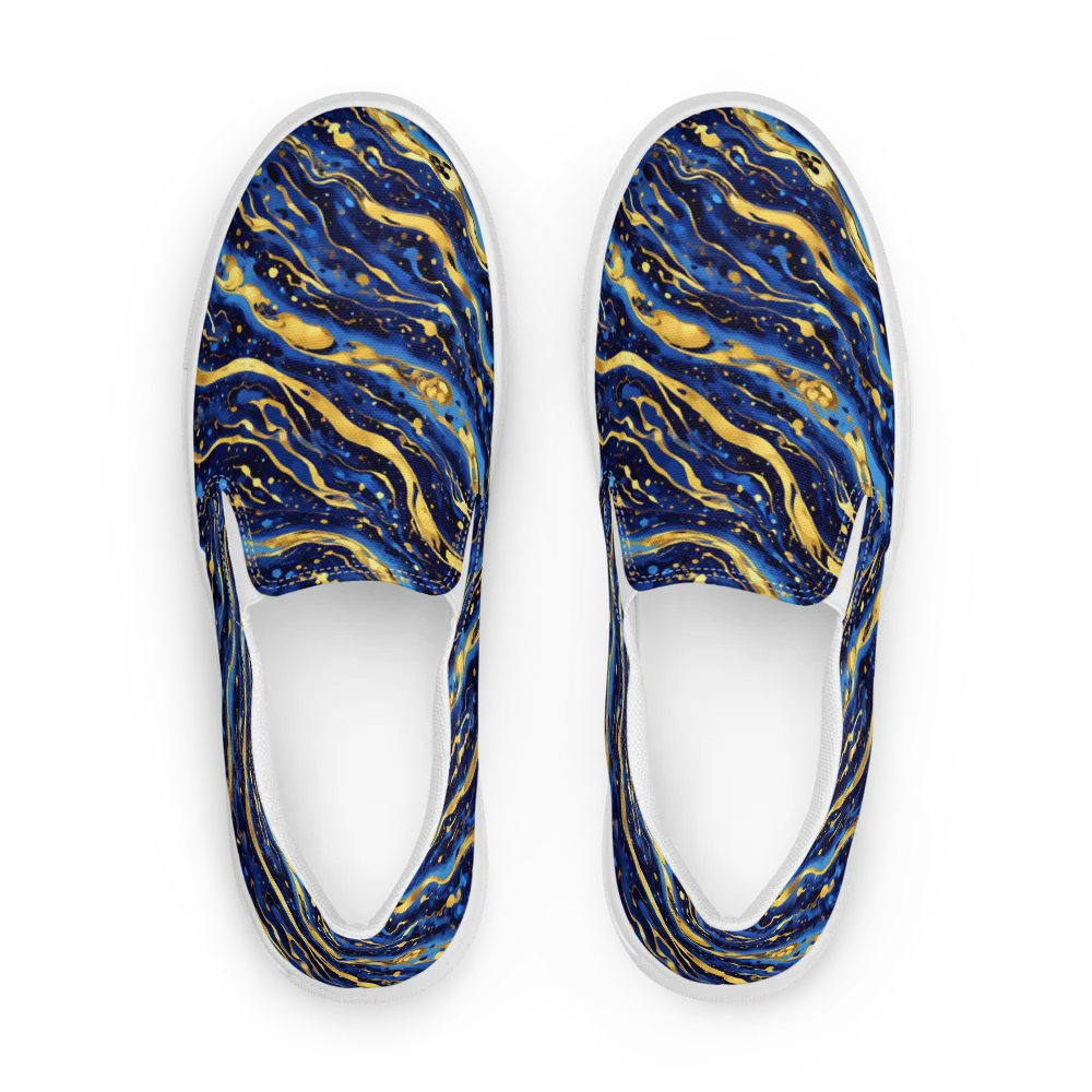 Gilded Tide on Women's Slip-On Canvas Shoes — Front