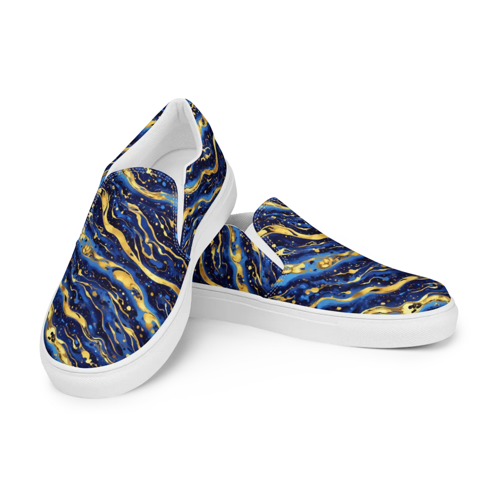 Gilded Tide on Women's Slip-On Canvas Shoes — Left Front