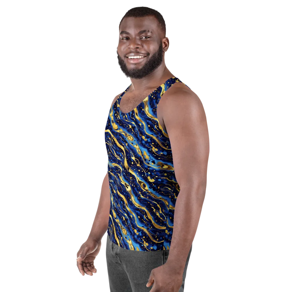 Gilded Tide on Men's Tank Top — Left Front