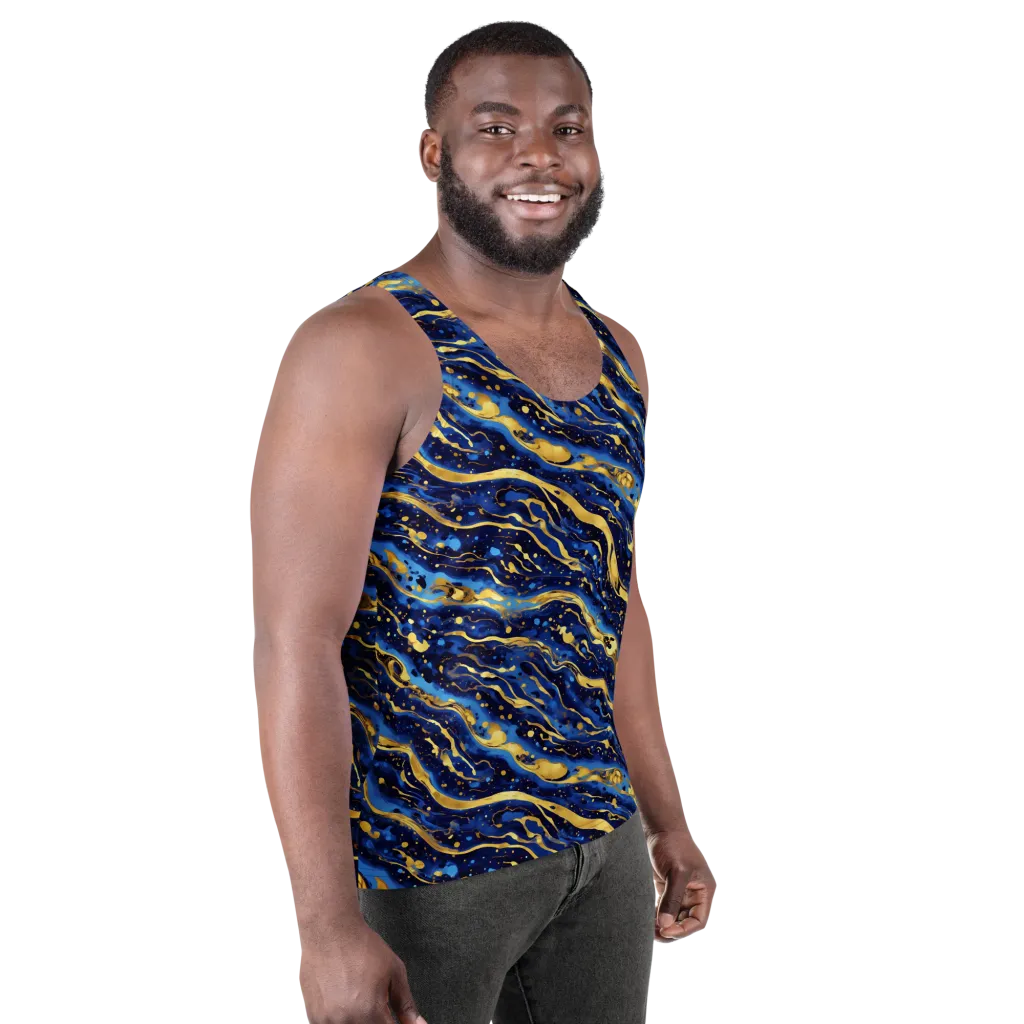 Gilded Tide on Men's Tank Top — Right Front
