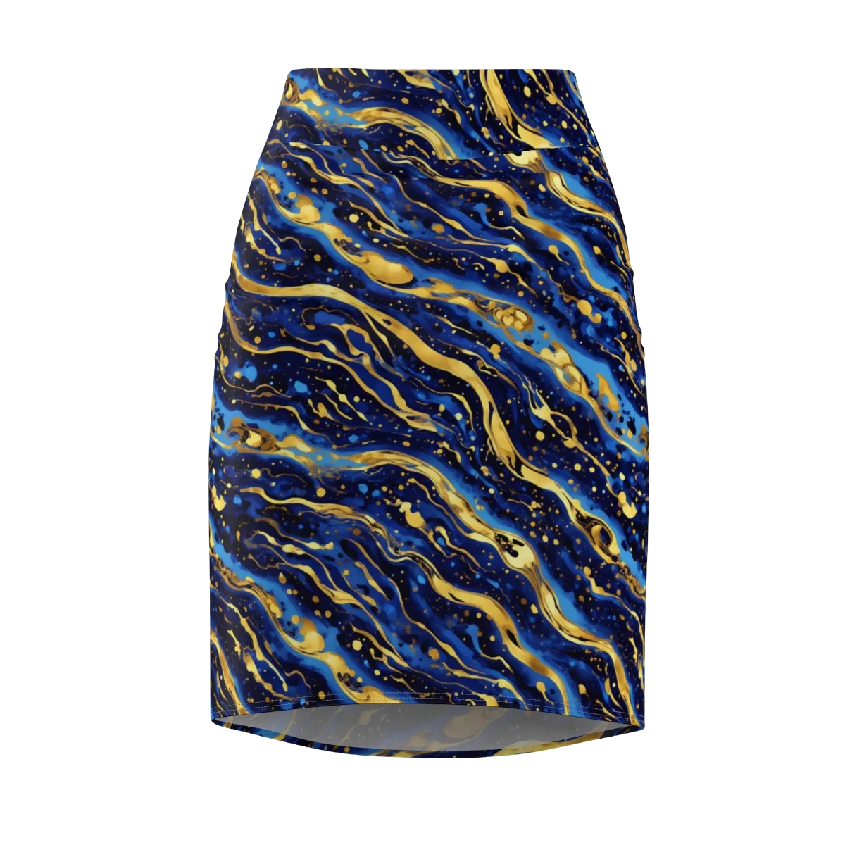 Gilded Tide on Pencil Skirt — Front