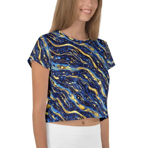 Gilded Tide on a Crop Tee