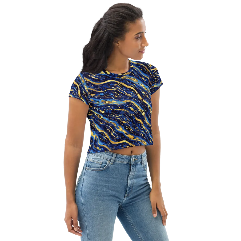 Gilded Tide on Crop Tee — Right Front
