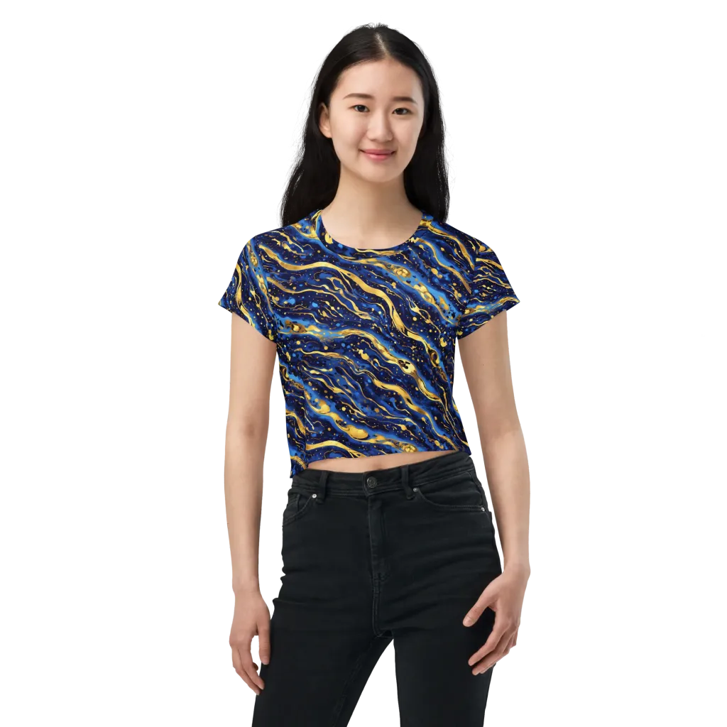 Gilded Tide on Crop Tee — Front